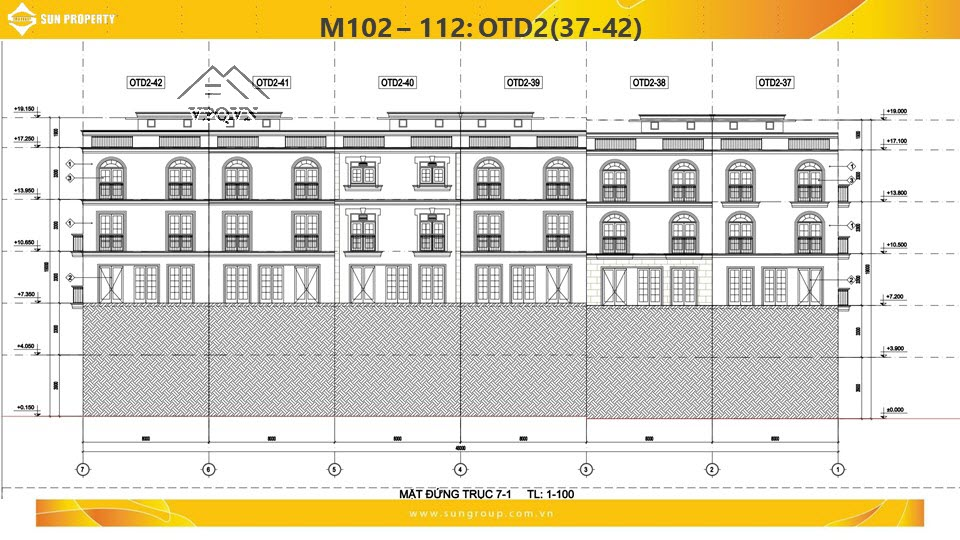 Mặt sau địa hình tiêu biểu của Shophouse Địa Trung Hải